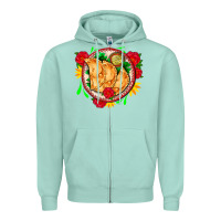 Seafoam empanadas plate and roses Zipper Hoodie - AdoDesignShop