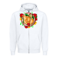 White empanadas plate and roses Zipper Hoodie - AdoDesignShop