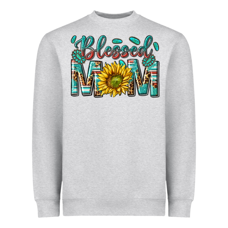 Western Blessed Mom With Sunflower Heavyweight Sweatshirt by texasbilliewilder | Teevron