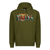 Army Green longhorn mama Premium Hoodie - AdoDesignShop