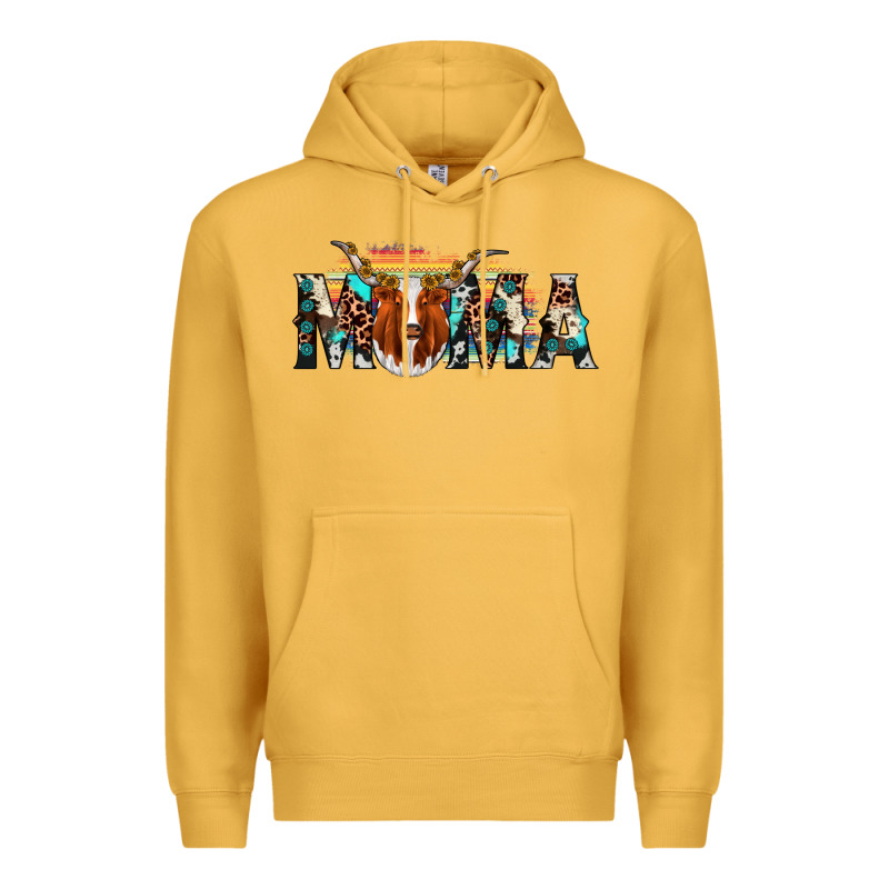 Longhorn Mama Premium Hoodie by AdoDesignShop | Teevron