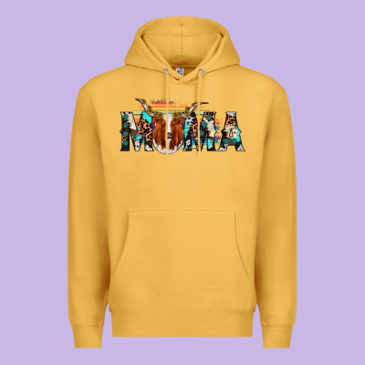 Longhorn Mama Premium Hoodie Designed By Adodesignshop