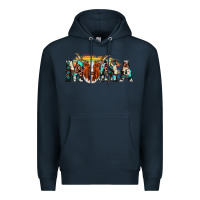 Navy longhorn mama Premium Hoodie - AdoDesignShop