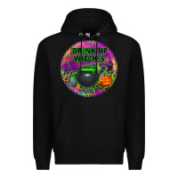 Black halloween round earrings Premium Hoodie - BundleAndBundleShop