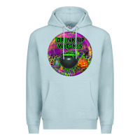 Blue Mist halloween round earrings Premium Hoodie - BundleAndBundleShop