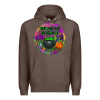 Coffee halloween round earrings Premium Hoodie - BundleAndBundleShop