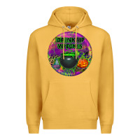 Mustard halloween round earrings Premium Hoodie - BundleAndBundleShop
