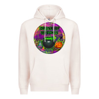 Pale Pink halloween round earrings Premium Hoodie - BundleAndBundleShop