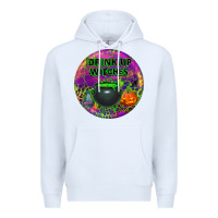 White halloween round earrings Premium Hoodie - BundleAndBundleShop
