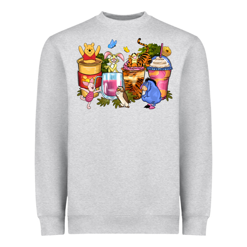 Cartoon Characters Coffee Cups Heavyweight Sweatshirt by Zillion Design Studio | Teevron