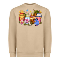 Mushroom cartoon characters coffee cups Heavyweight Sweatshirt - Zillion Design Studio