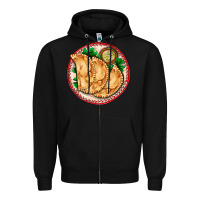 Black empanada Zipper Hoodie - AdoDesignShop
