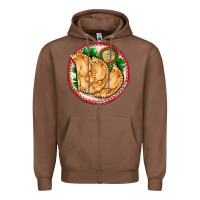 Chestnut empanada Zipper Hoodie - AdoDesignShop