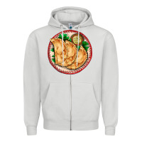 Dove Grey empanada Zipper Hoodie - AdoDesignShop
