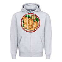 Heather Grey empanada Zipper Hoodie - AdoDesignShop