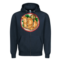 Navy empanada Zipper Hoodie - AdoDesignShop