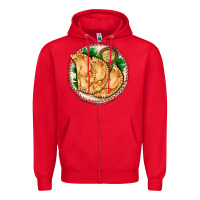 Red empanada Zipper Hoodie - AdoDesignShop