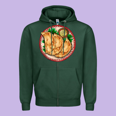 Empanada Zipper Hoodie Designed By Adodesignshop