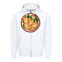 White empanada Zipper Hoodie - AdoDesignShop