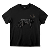 Black Bombay Cat Heavy Core Tee - LillyAllenDesigns