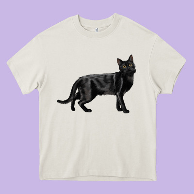 Bombay Cat Heavy Core Tee Designed By Lillyallendesigns