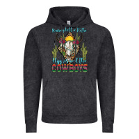Vintage Black raising hell with the hippies and the cowboys Vintage Hoodie - Zillion Design Studio