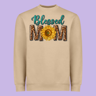 Western Blessed Mom With Sunflower Heavyweight Sweatshirt Designed By Texasbilliewilder