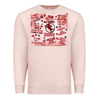Pale Pink funny valentine's day Premium Sweatshirt - MaliasSmallBusiness
