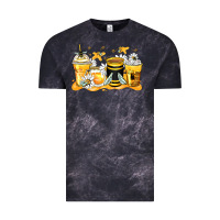 Cloud Black bumble bee coffee cups Vintage Tee - Zillion Design Studio