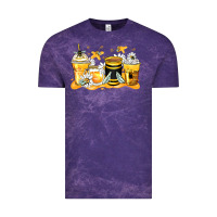 Cloud Purple bumble bee coffee cups Vintage Tee - Zillion Design Studio