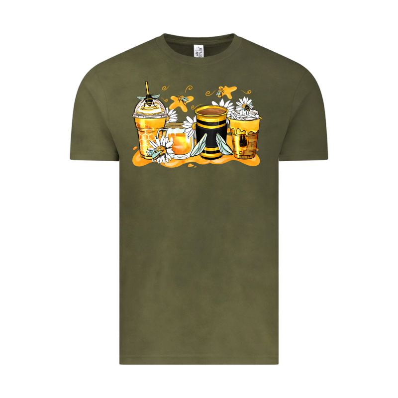 Bumble Bee Coffee Cups Vintage Tee by Zillion Design Studio | Teevron