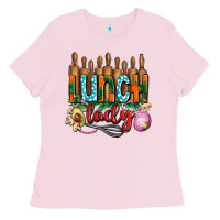 Bubblegum Pink lunch lady with onions Ladies Tee - AdoDesignShop
