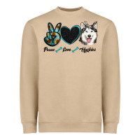 Mushroom peace love huskies Heavyweight Sweatshirt - RanaPortraitStore
