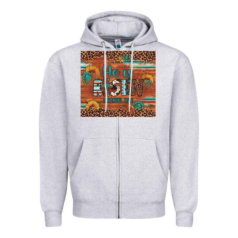 He Is Risen Gemstone Sunflower Leopard Zipper Hoodie by Artiststas | Teevron