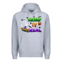 Heather Grey creep it real Premium Hoodie - BundleAndBundleShop