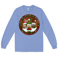 Colony Blue christmas gnomies christmas ornament Long Sleeve Tee - BundleAndBundleShop