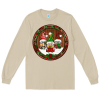 Mushroom christmas gnomies christmas ornament Long Sleeve Tee - BundleAndBundleShop