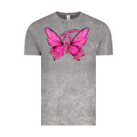 Cloud Rock Breast Cancer Butterfly Vintage Tee - texasbilliewilder