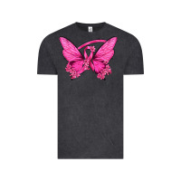 Vintage Black Breast Cancer Butterfly Vintage Tee - texasbilliewilder