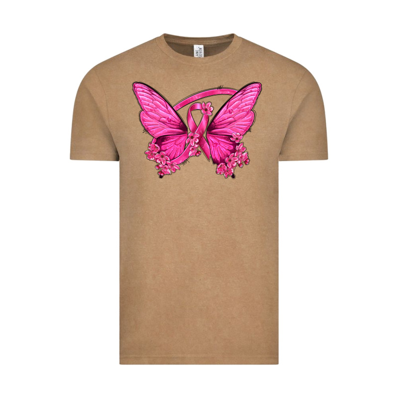 Breast Cancer Butterfly Vintage Tee by texasbilliewilder | Teevron