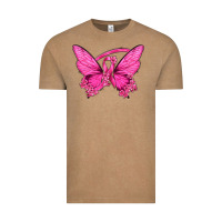 Vintage Coffee Breast Cancer Butterfly Vintage Tee - texasbilliewilder