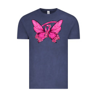 Vintage Denim Breast Cancer Butterfly Vintage Tee - texasbilliewilder