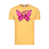 Vintage Mustard Breast Cancer Butterfly Vintage Tee - texasbilliewilder