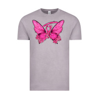 Vintage Zinc Breast Cancer Butterfly Vintage Tee - texasbilliewilder