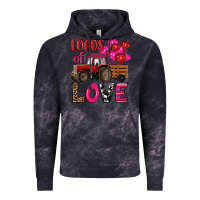 Cloud Black valentine's day loads of love tractor with pin heart balloons Vintage Hoodie - RanaPortraitStore