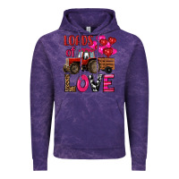 Cloud Purple valentine's day loads of love tractor with pin heart balloons Vintage Hoodie - RanaPortraitStore