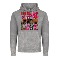 Cloud Rock valentine's day loads of love tractor with pin heart balloons Vintage Hoodie - RanaPortraitStore