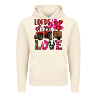 Vintage Artic valentine's day loads of love tractor with pin heart balloons Vintage Hoodie - RanaPortraitStore
