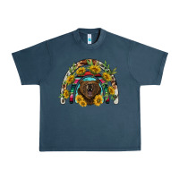 Midnight Navy bear rainbow Urban Heavy Tee - BarkalooDesign