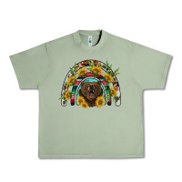 Oil Green bear rainbow Urban Heavy Tee - BarkalooDesign